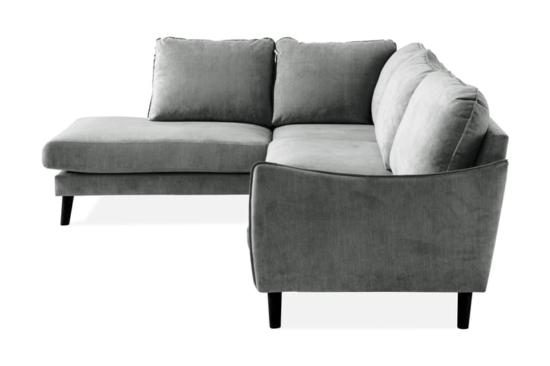 Trend Lyx 4-seters Venstrevendt L-formet Sjeselongsofa i Stoff - Grå - Møbler - Sofaer - Sofa med sjeselong