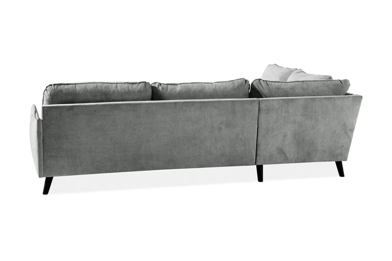 Trend Lyx 4-seters Venstrevendt L-formet Sjeselongsofa i Stoff - Grå - Møbler - Sofaer - Sofa med sjeselong