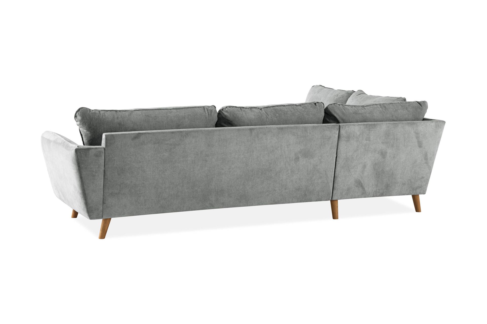 Trend Lyx 4-seters Venstrevendt L-formet Sjeselongsofa i Stoff - Grå - Møbler - Sofaer - Sofa med sjeselong