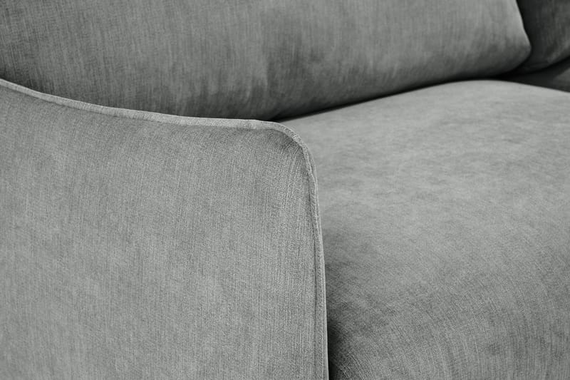 Trend Lyx 4-seters Venstrevendt L-formet Sjeselongsofa i Stoff - Grå - Møbler - Sofaer - Sofa med sjeselong