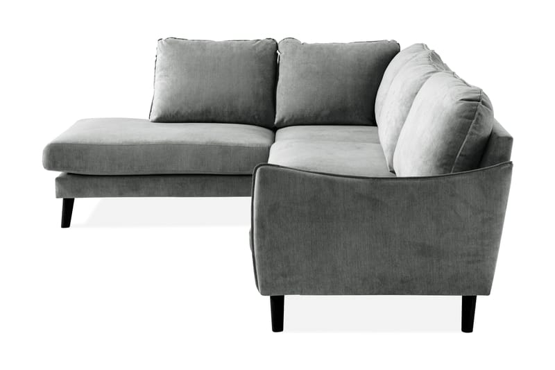 Trend Lyx 4-seters Venstrevendt L-formet Sjeselongsofa i Stoff - Grå - Møbler - Sofaer - Sofa med sjeselong - 4 seters sofa med divan