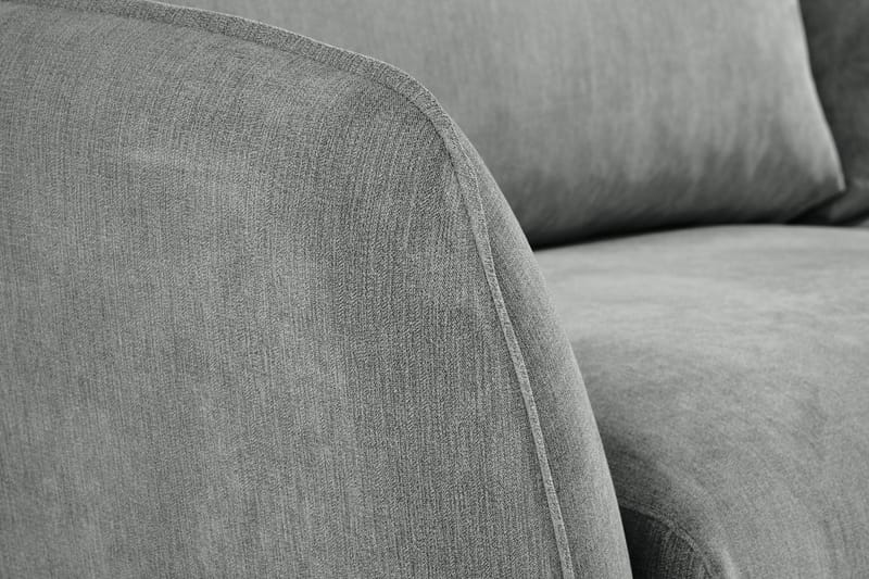 Trend Lyx 4-seters Venstrevendt L-formet Sjeselongsofa i Stoff - Grå - Møbler - Sofaer - Sofa med sjeselong - 4 seters sofa med divan