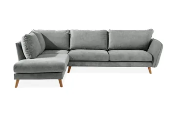Trend Lyx 4-seters Venstrevendt L-formet Sjeselongsofa i Stoff