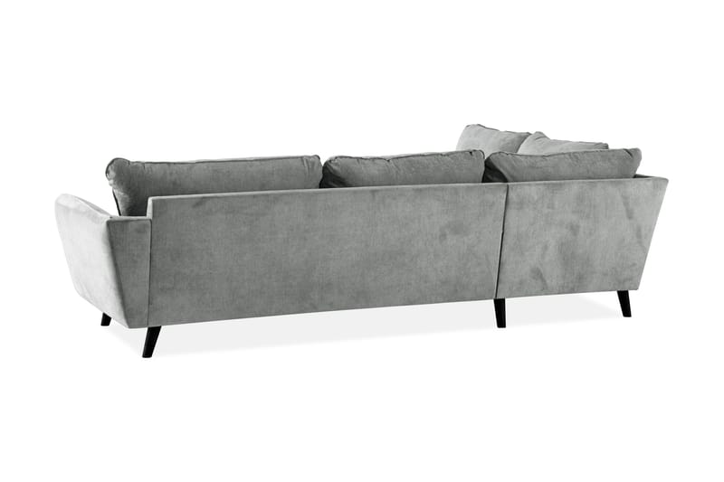 Trend Lyx 4-seters Venstrevendt L-formet Sjeselongsofa i Stoff - Grå - Møbler - Sofaer - Sofa med sjeselong - 4 seters sofa med divan