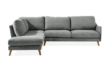 Trend Lyx 4-seters Venstrevendt L-formet Sjeselongsofa i Stoff