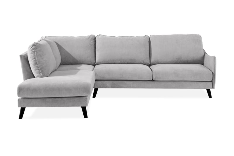Trend Lyx 4-seters Venstrevendt L-formet Sjeselongsofa i Stoff - Lys grå - Møbler - Sofaer - Sofa med sjeselong