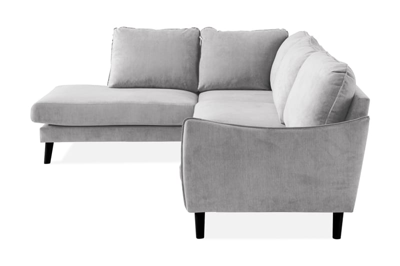 Trend Lyx 4-seters Venstrevendt L-formet Sjeselongsofa i Stoff - Lys grå - Møbler - Sofaer - Sofa med sjeselong