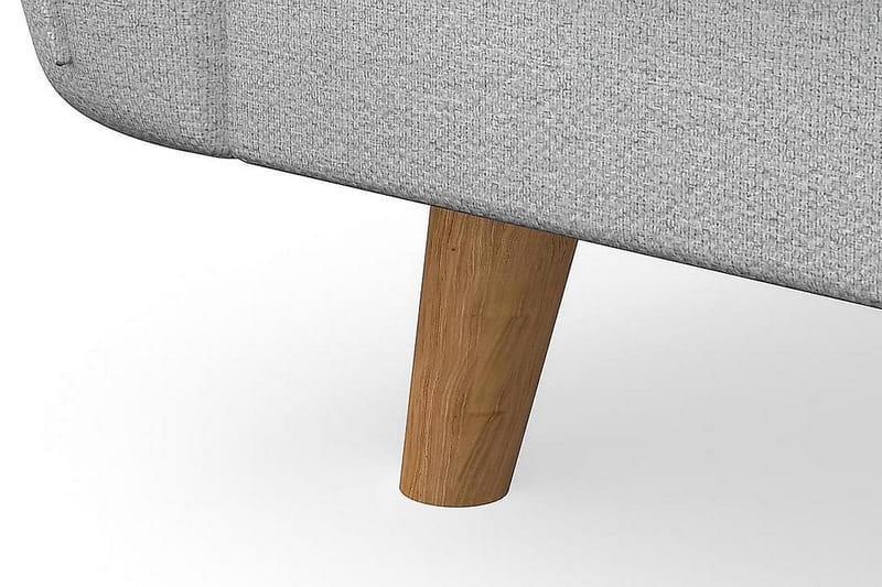Trend Lyx 4-seters Venstrevendt L-formet Sjeselongsofa i Stoff - Lys grå - Møbler - Sofaer - Sofa med sjeselong