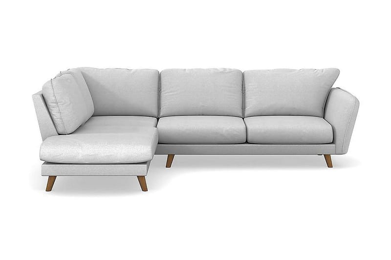 Trend Lyx 4-seters Venstrevendt L-formet Sjeselongsofa i Stoff - Lys grå - Møbler - Sofaer - Sofa med sjeselong