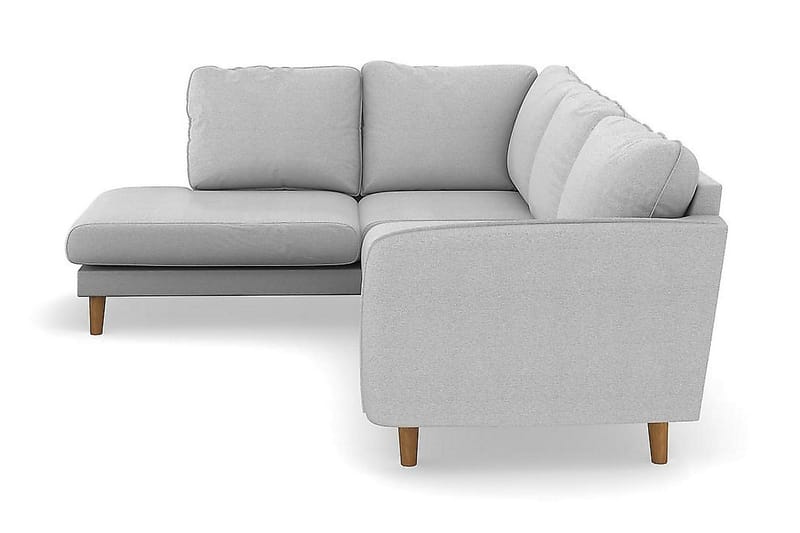 Trend Lyx 4-seters Venstrevendt L-formet Sjeselongsofa i Stoff - Lys grå - Møbler - Sofaer - Sofa med sjeselong