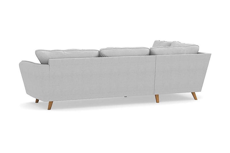 Trend Lyx 4-seters Venstrevendt L-formet Sjeselongsofa i Stoff - Lys grå - Møbler - Sofaer - Sofa med sjeselong