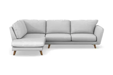 Trend Lyx 4-seters Venstrevendt L-formet Sjeselongsofa i Stoff
