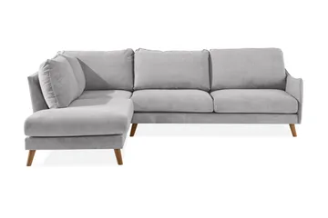 Trend Lyx 4-seters Venstrevendt L-formet Sjeselongsofa i Stoff