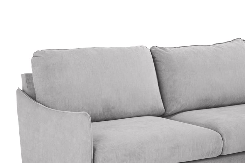 Trend Lyx 4-seters Venstrevendt L-formet Sjeselongsofa i Stoff - Lys grå - Møbler - Sofaer - Sofa med sjeselong - 4 seters sofa med divan