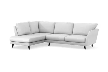 Trend Lyx 4-seters Venstrevendt L-formet Sjeselongsofa i Stoff - Lysegrå - Møbler - Sofaer - Sofa med sjeselong
