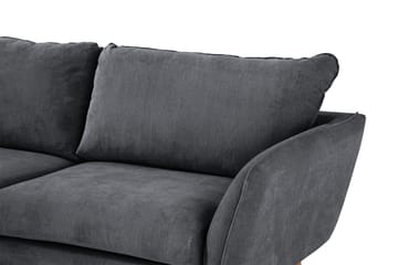 Trend Lyx 4-seters Venstrevendt L-formet Sjeselongsofa i Stoff - Mørk grå - Møbler - Sofaer - Sofa med sjeselong