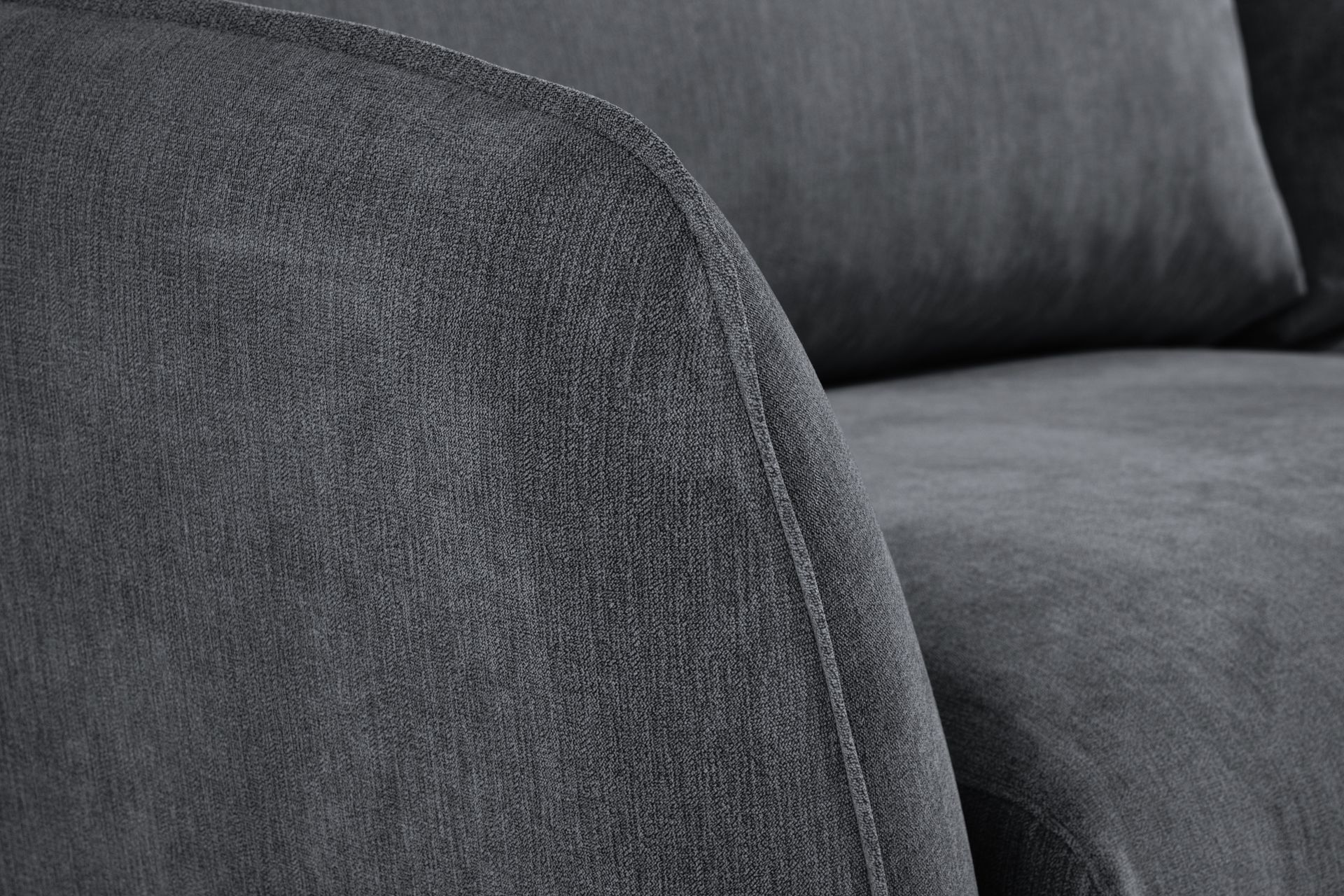 Trend Lyx 4-seters Venstrevendt L-formet Sjeselongsofa i Stoff - Mørk grå - Møbler - Sofaer - Sofa med sjeselong