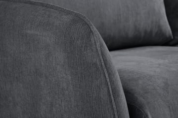 Trend Lyx 4-seters Venstrevendt L-formet Sjeselongsofa i Stoff - Mørk grå - Møbler - Sofaer - Sofa med sjeselong