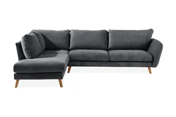 Trend Lyx 4-seters Venstrevendt L-formet Sjeselongsofa i Stoff