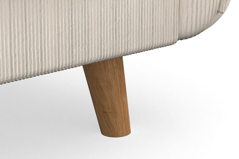 Trend Lyx Sjeselongsofa Høyre - Beige Kordfløyel - Sofa med sjeselong - 4 seters sofa med divan