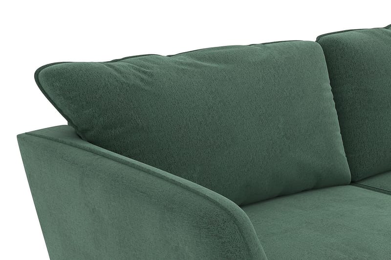 Trend Lyx Sjeselongsofa Høyre - Grønn Fløyel - Sofa med sjeselong - 4 seters sofa med divan
