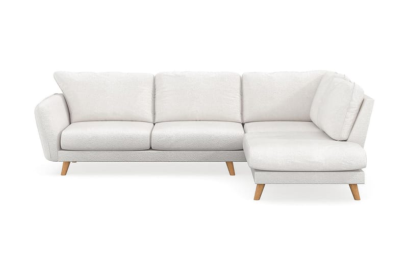 Trend Lyx Sjeselongsofa Høyre - Hvit|Bouclé - Sofa med sjeselong - 4 seters sofa med divan