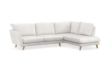 Trend Lyx Sjeselongsofa Høyre - Hvit|Bouclé - Møbler - Sofaer - Sofa med sjeselong