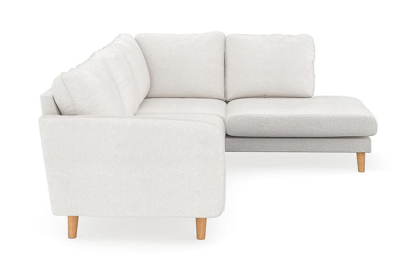 Trend Lyx Sjeselongsofa Høyre - Hvit|Bouclé - Sofa med sjeselong - 4 seters sofa med divan