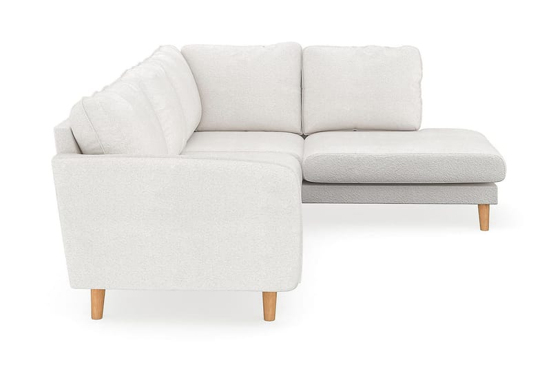 Trend Lyx Sjeselongsofa Høyre - Hvit|Bouclé - Møbler - Sofaer - Sofa med sjeselong - 4 seters sofa med divan
