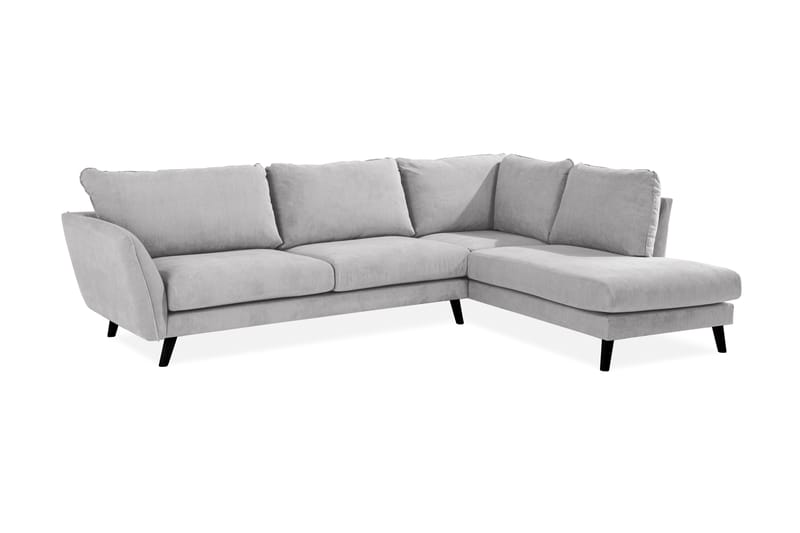 Trend Lyx Sjeselongsofa Høyre - Lysegrå - Sofa med sjeselong - 4 seters sofa med divan