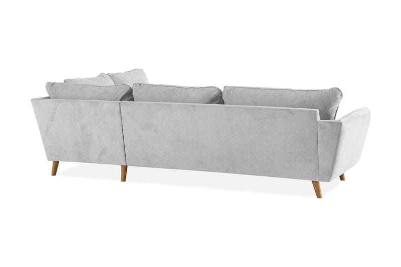 Trend Lyx Sjeselongsofa Høyre - Lysegrå/Eik - Møbler - Sofaer - Sofa med sjeselong