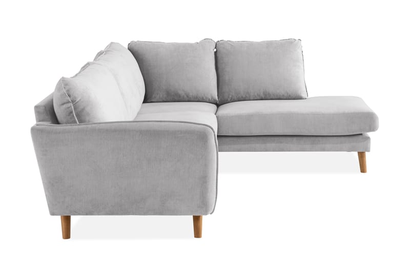 Trend Lyx Sjeselongsofa Høyre - Lysegrå/Eik - Møbler - Sofaer - Sofa med sjeselong