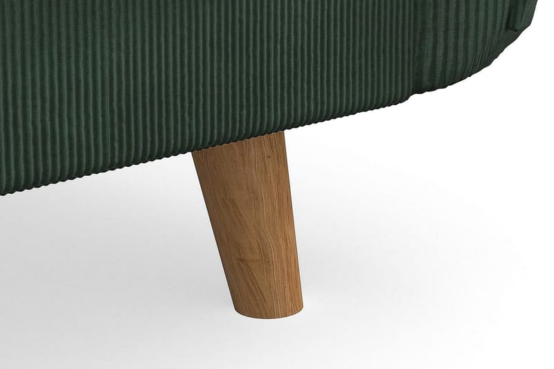 Trend Lyx Sjeselongsofa Høyre - Mørk grønn Kordfløyel - Sofa med sjeselong - 4 seters sofa med divan