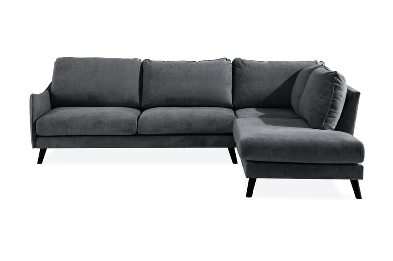 Trend Lyx Sjeselongsofa Høyre - Mørkegrå - Sofa med sjeselong - 4 seters sofa med divan