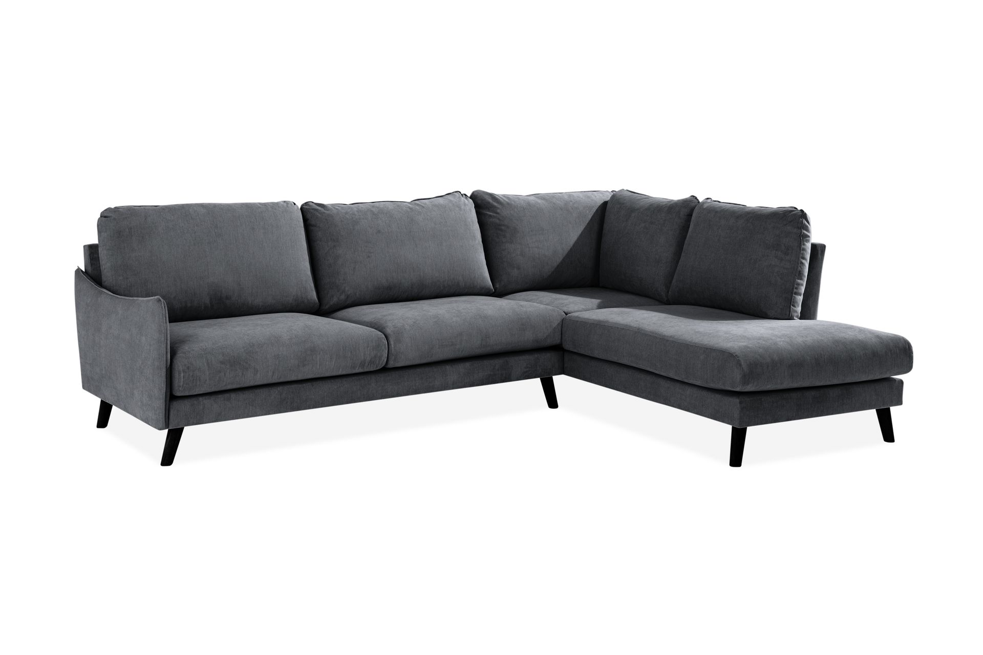 Trend Lyx Sjeselongsofa Høyre - Mørkegrå - Møbler - Sofaer - Sofa med sjeselong