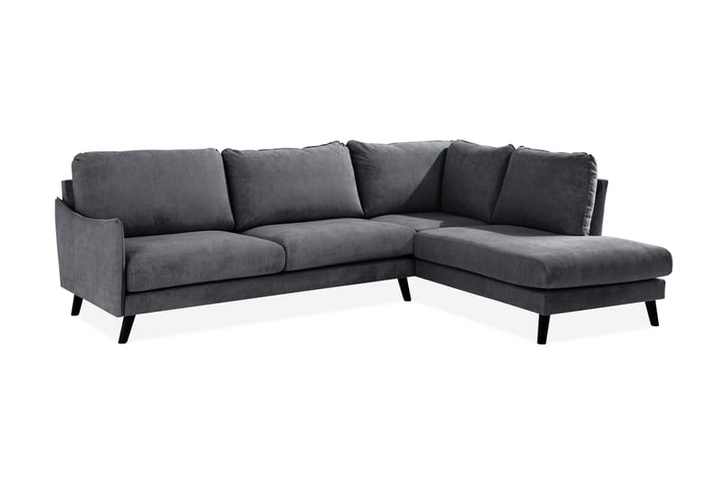 Trend Lyx Sjeselongsofa Høyre - Mørkegrå - Sofa med sjeselong - 4 seters sofa med divan