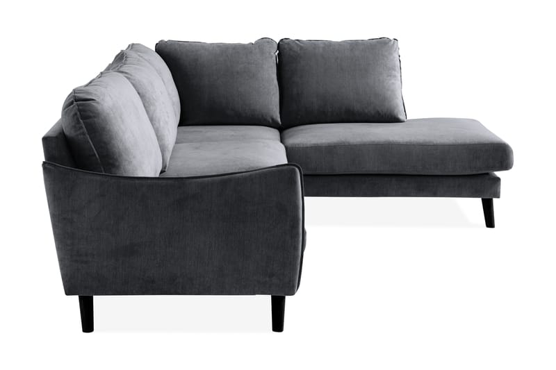 Trend Lyx Sjeselongsofa Høyre - Mørkegrå - Sofa med sjeselong - 4 seters sofa med divan