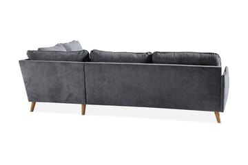 Trend Lyx Sjeselongsofa Høyre - Mørkegrå/Eik - Møbler - Sofaer - Sofa med sjeselong