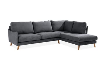 Trend Lyx Sjeselongsofa Høyre - Mørkegrå/Eik - Møbler - Sofaer - Sofa med sjeselong