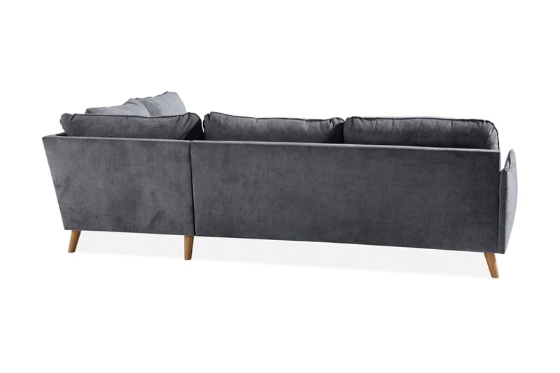 Trend Lyx Sjeselongsofa Høyre - Mørkegrå/Eik - Møbler - Sofaer - Sofa med sjeselong - 4 seters sofa med divan