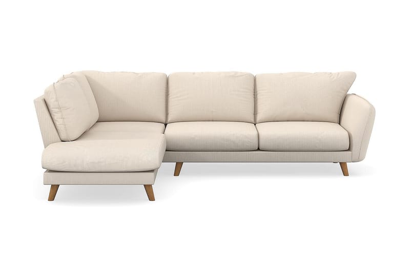 Trend Lyx Sjeselongsofa Venstre - Beige Kordfløyel - Sofa med sjeselong - 4 seters sofa med divan