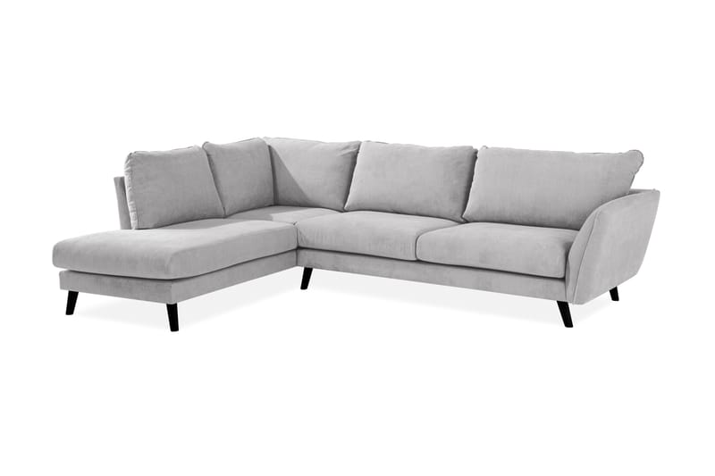 Trend Lyx Sjeselongsofa Venstre - Lysegrå - Sofa med sjeselong - 4 seters sofa med divan