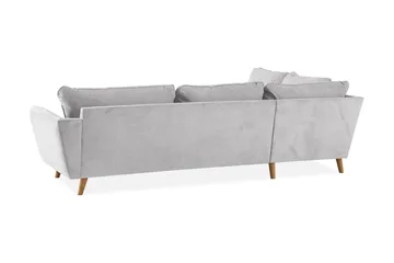 Trend Lyx Sjeselongsofa Venstre - Lysegrå/Eik - Møbler - Sofaer - Sofa med sjeselong