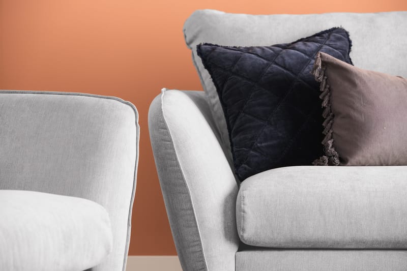 Trend Lyx Sjeselongsofa Venstre - Lysegrå/Eik - Møbler - Sofaer - Sofa med sjeselong - 4 seters sofa med divan