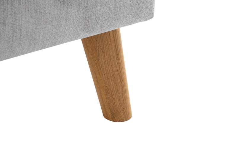 Trend Lyx Sjeselongsofa Venstre - Lysegrå/Eik - Møbler - Sofaer - Sofa med sjeselong - 4 seters sofa med divan
