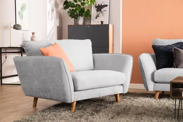 Trend Lyx Sjeselongsofa Venstre - Lysegrå/Eik - Møbler - Sofaer - Sofa med sjeselong