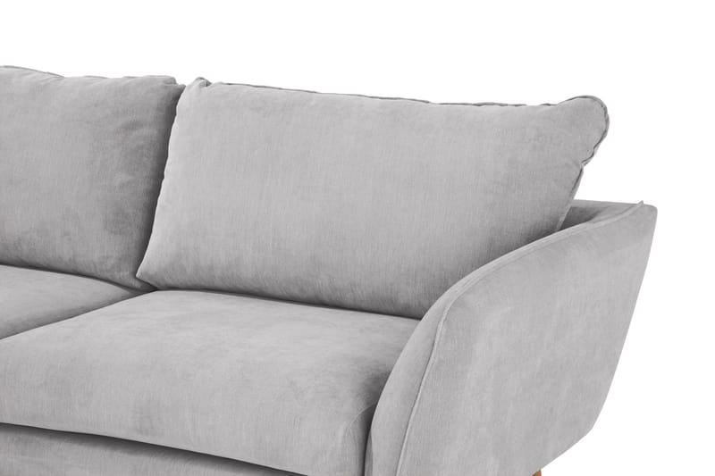 Trend Lyx Sjeselongsofa Venstre - Lysegrå/Eik - Møbler - Sofaer - Sofa med sjeselong - 4 seters sofa med divan