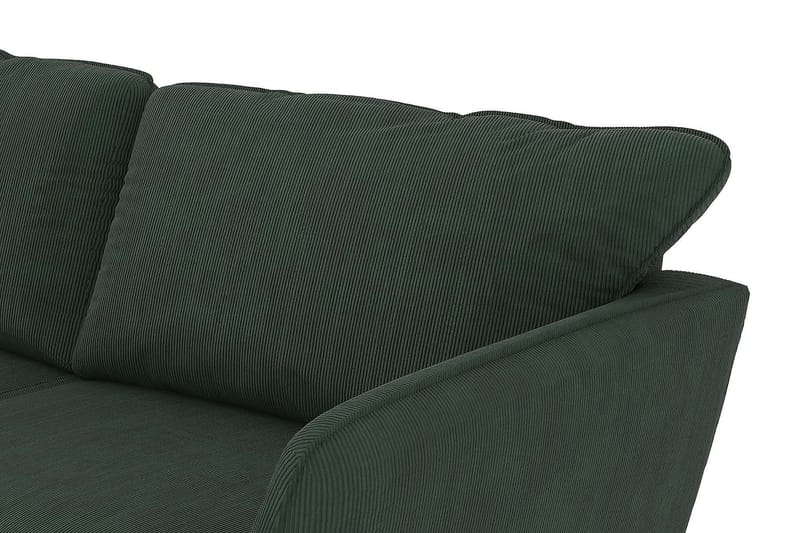 Trend Lyx Sjeselongsofa Venstre - Mørk grønn Kordfløyel - Sofa med sjeselong - 4 seters sofa med divan