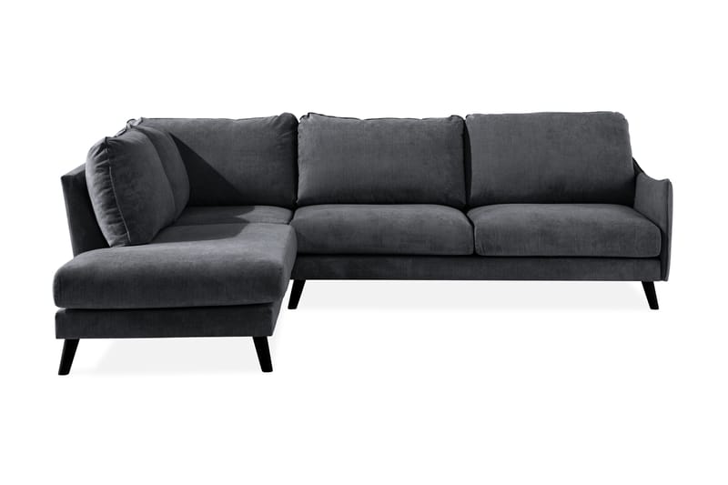 Trend Lyx Sjeselongsofa Venstre - Mørkegrå - Sofa med sjeselong - 4 seters sofa med divan