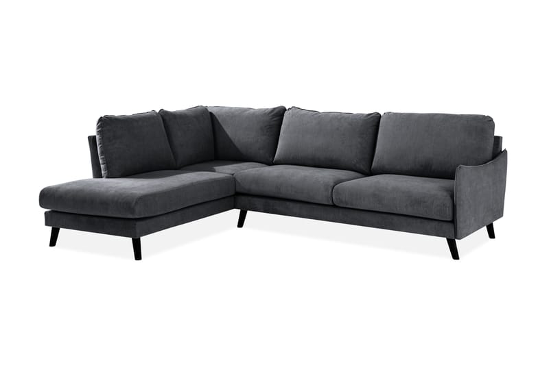 Trend Lyx Sjeselongsofa Venstre - Mørkegrå - Sofa med sjeselong - 4 seters sofa med divan